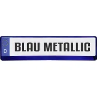 Hermann Schütz Kennzeichenhalter Blau Metallic