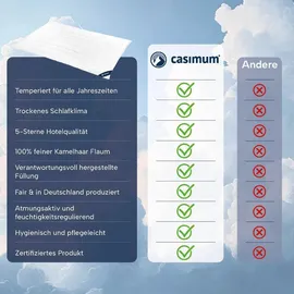 casimum Kamelhaardecke »LUXUS« – 100% Kamelhaar, Größe: 200x220