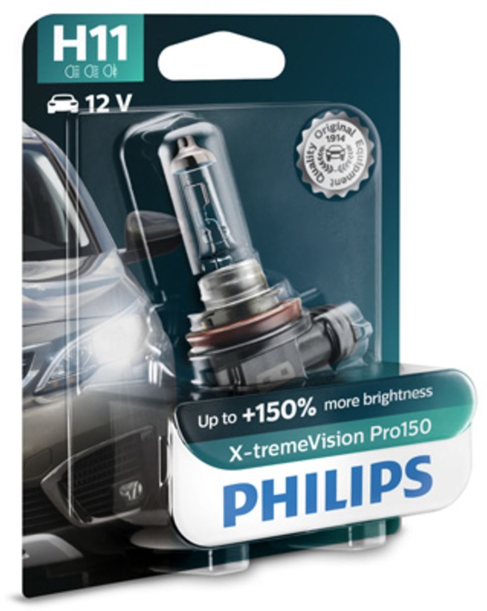 Ampoule halogène PHILIPS H11 X-tremeVision Pro150 12V, 55W