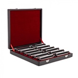 Gear4music 12-teiliges chromatisches Mundharmonika-Geschenkset mit Etui - Silver