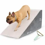 Hunderampe Sofa und Bett – Hundetreppe für kleine und große Hunde – Katzentreppe – Abnehmbarer und waschbarer Bezug – Rutschfester Boden – Rampe Hund – 40 cm Hoch