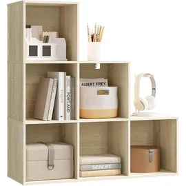 Woltu Bücherregal 90,5 x 90,5 x 30 cm Beige