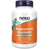NOW Foods Magnesium Glycinate - Magnesiumglycinat Tablette (180 Tabletten)
