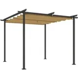 Outsunny Pergola beige Metall B/H/L: ca. 300x227x300 cm - beige