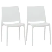 CLP Maya Gartenstuhl-Set 44 x 50 x 81 cm weiß 2 St.