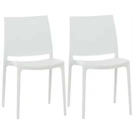 CLP Maya Gartenstuhl-Set 44 x 50 x 81 cm weiß 2 St.