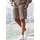 AUTHENTIC LE JOGGER "kurze Sweathose", Herren, Gr. L (52/54), N-Gr, braun (hellbraun), Sweatware, Obermaterial: 60% Baumwolle, 40% Polyester, unifarben, regular fit ca. Mitte Knie, Hosen Sweatshorts, Cargotaschen mit Webdetails, Topseller