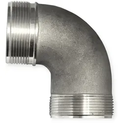 90° Aluminium-Bogen AG/AG BSPP flachdichtend – 2", 3", 4"  / (Größe) 4" AG/AG