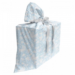 Abakuhaus Geschenkbox 3x Bändern Wiederbenutzbar, Baby Herz-Teddybären Kleidung blau|weiß