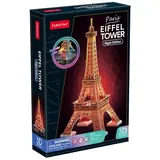 Cubic Fun CubicFun 660534 3D Puzzle, Eiffelturm LED, beleuchtetes 3D-Modell, Wahrzeichen von Paris, Modellbausatz mit 51 Teilen, Modellbau für Kinder ab 8 Jahren