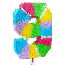 Pinata Zahl 9  bunt Pastell