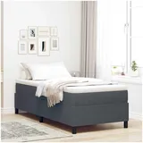 vidaXL Boxspringbett 100 x 200 cm Dunkelgrau