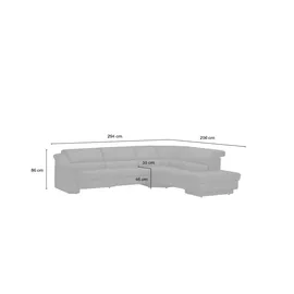 HIMOLLA Ecksofa 1301 ¦ blau ¦ Maße (cm): B: 294 H: 86 T: 256.0