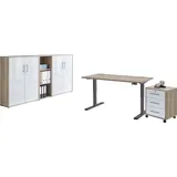 BMG Möbel Büromöbel-Set »Tabor«, (Set, mit elektrisch höhenverstellbarem Schreibtisch