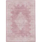 benuta pop Teppich Laury Rosa 120x170 cm - Vintage-Stil Teppich im Used-Look