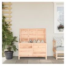 vidaXL Gartentruhe 99x50x56,5 cm Massivholz Tanne