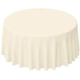 Runde Tischdecke 50% Polyester 50% Baumwolle (Creme, 300 cm)