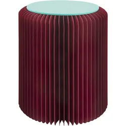 Remember Hocker Papillon Ø 36 cm Papier Rot Bordeaux