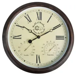 vidaXL Esschert Design Bahnhofsuhr mit Thermometer : Model - V3