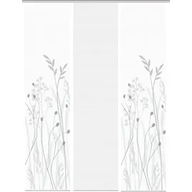 VISION S Schiebegardine VISION S "GRASIL 3er SET" Gr. 1, grau, B:60cm H:260cm, Polyester, Gardinen, Bambus-Optik, Digital bedruckt