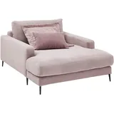 KAWOLA Relaxsessel CARA Feincord 80 x 80 x 100 cm Rosa mit Kissen