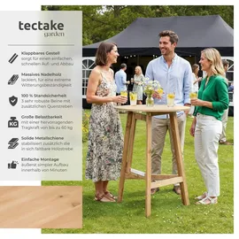Tectake Stehtisch rund 0 x 0 cm Braun