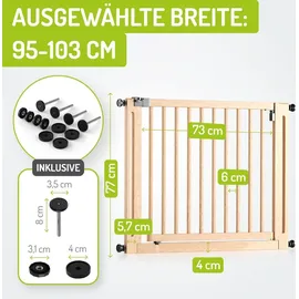 Bomi Treppenschutzgitter Miko 63-161 cm Braun