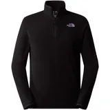 The North Face M 100 GLACIER 1/4 ZIP EU mit dezenten Logostickereien, schwarz