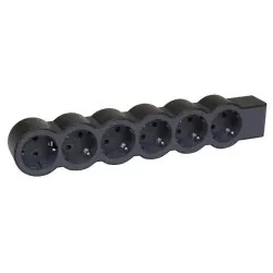 Legrand 694580 Flache Steckdosenleiste 6x Steckdose, ohne Kabel Kabel Farbe: Schwarz