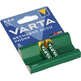 Varta 2x Akku AAA 1,2V 800mAh kompatibel Telefon AEG Solo 10 15