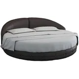 Xlmoebel Rundbett Neues Luxus-Doppelbett mit USB-Anschlüssen in rundem Design. (Bett "LB8844), Hergestellt in Europa braun