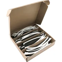 Quadrios 19011CA093 Schrumpfschlauchsortiment Schwarz, Weiß Schrumpfrate:3:1 140 Teile