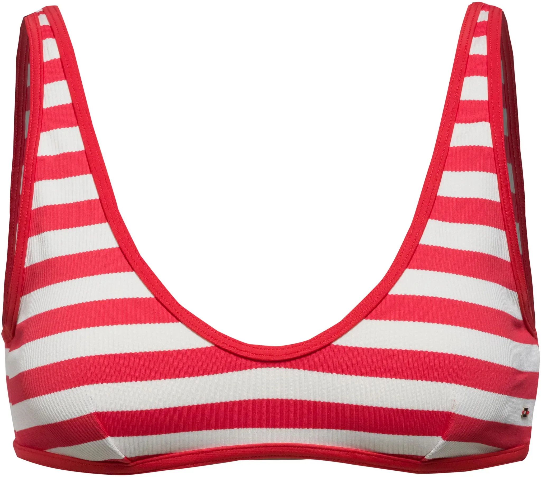 Tommy Hilfiger Bikini Oberteil Damen in stripe fireworks-calico, Größe S - rot