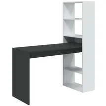 Dmora Eckschreibtisch Dcart Weiß / Anthrazit