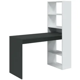 Dmora Eckschreibtisch Dcart Weiß / Anthrazit