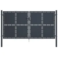 vidaXL Gartentor Stahl 300 x 150 cm Anthrazit