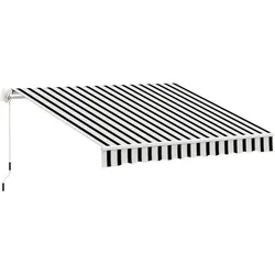 Outsunny Fenstermarkise Aluminium, Eisen, Polyester