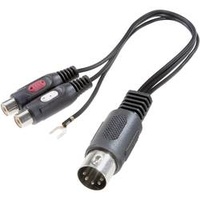 SpeaKa Professional SP-7870284 Cinch / DIN-Anschluss Audio Y-Adapter [1x Diodenstecker 5pol (DIN) -
