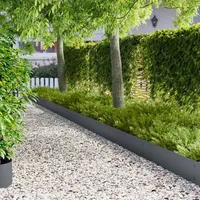 Raseneinfassung 20 pcs 103 x 25 cm Metall Anthrazit - Beeteinfassungen c3640 - Grau