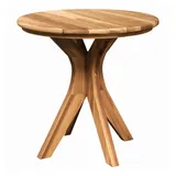 vidaXL Gartentisch Ø 55 x 51 cm Teak braun