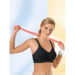 Sport-BH SPEIDEL, Damen, Gr. 90, Cup B, schwarz, 92% Polyester, 8% Elasthan, BHs BH Sport-BH