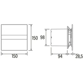 Cata E-100 Gt Wandmontage 150 mm Weiss kompakt