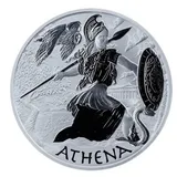 Perth Mint 1 Unze Silbermünze Tuvalu - Gods of Olympus - Athena 2022