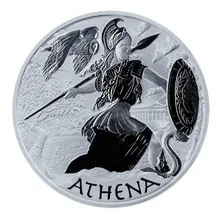 Perth Mint 1 Unze Silbermünze Tuvalu - Gods of Olympus - Athena 2022