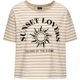 H.I.S. H.I.S T-Shirt Damen camelfarben gestreift Gr.32/34