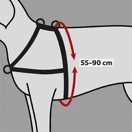 Trixie Lead'n'Walk Hundegeschirr Schwarz M-L