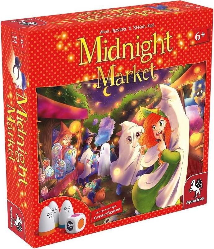 Pegasus 66028G - Midnight Market, Kinderspiel, für 2-4 Spieler, ab 6 Jahren (EN, DE-Ausgabe) (Englisch)