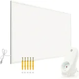 Wiltec Infrarotheizung 400 Watt inkl. WLAN-Thermostat, energieeffizienter Heizkörper mit WLAN Steuerung, Wandmontage Elektroheizung, Heizpaneel IR...