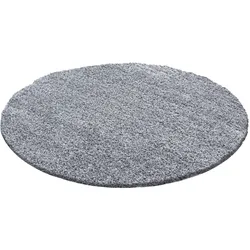 Hochflorteppich Life Lightgrey Hellgrau ⌀ ca. 120cm