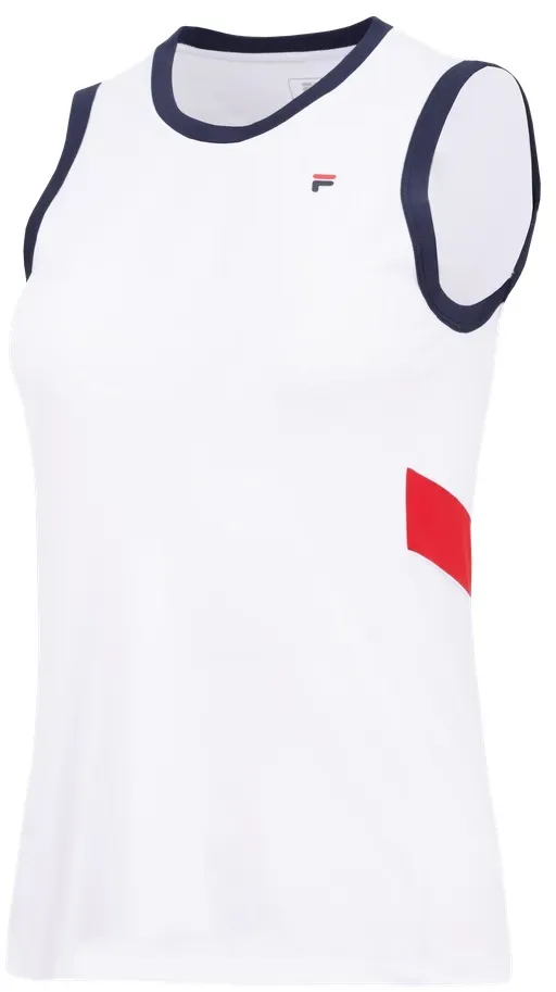 Fila Tennis-Tank Top Lissy (100% Polyester) weiss/navyblau Damen